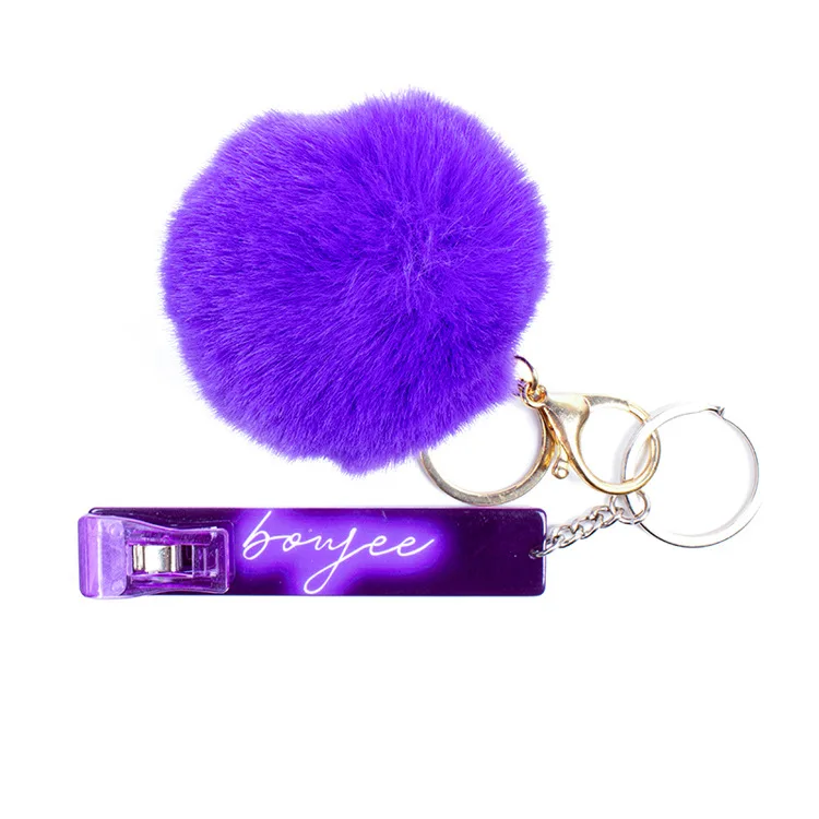 Wholesale custom ball top ATM Credit Card Grabber card grabber keychain - acrylic credit card puller for long nails