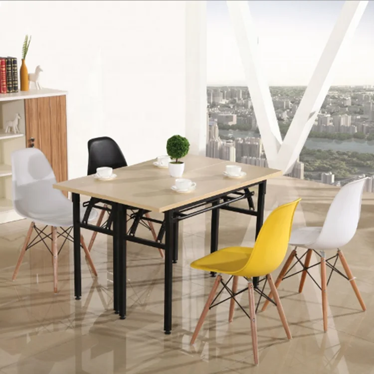 Chinese foldable plastic PVC table modern rectangle restaurant table