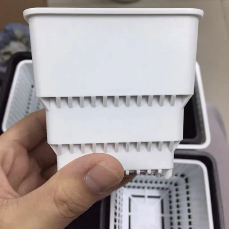 Пластиковый цветочный горшок Meshpot квадратной формы для сада