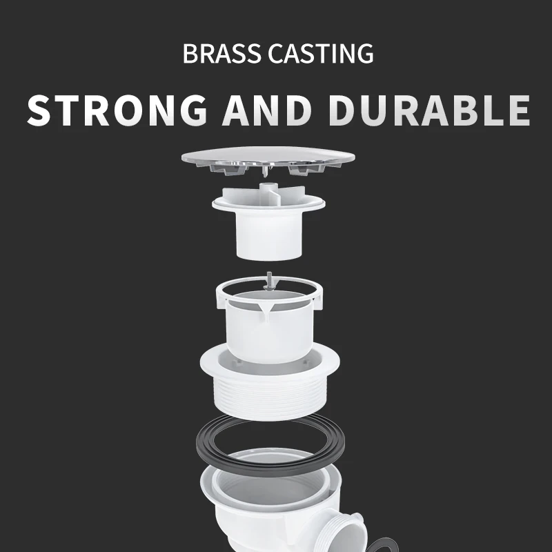 Hydrorelax Bath Sink Drain Shower Room Drain Floor Plastic Shower Tray Drainer