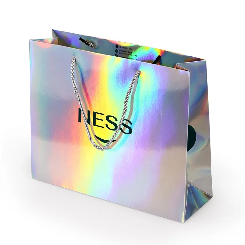 Wholesale Luxury Matte Black Gift Shopping Paper Bag with Logo for Shoes Custom Paper Gift Bag