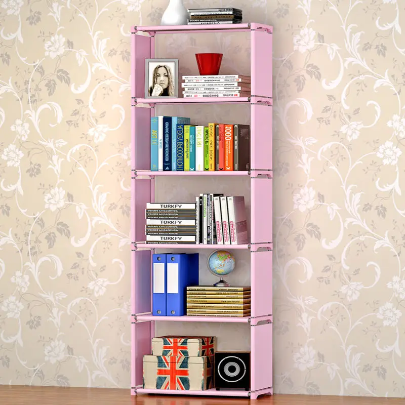Wholesales Adjustable Bookshelf Kids Bedroom Simple Bookcase Bookshelf with Ladder DIY Bookshelf