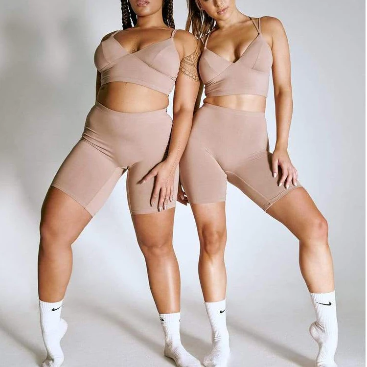 Дропшиппинг, Женская бесшовная одежда в рубчик для йоги, велосипедные шорты с длинным рукавом, большие размеры