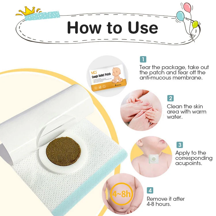 2024 new product Skin-friendly and  hypoallergenic MQ Child Cough Relief Patch Both for wind-heat and wind-cold common cold