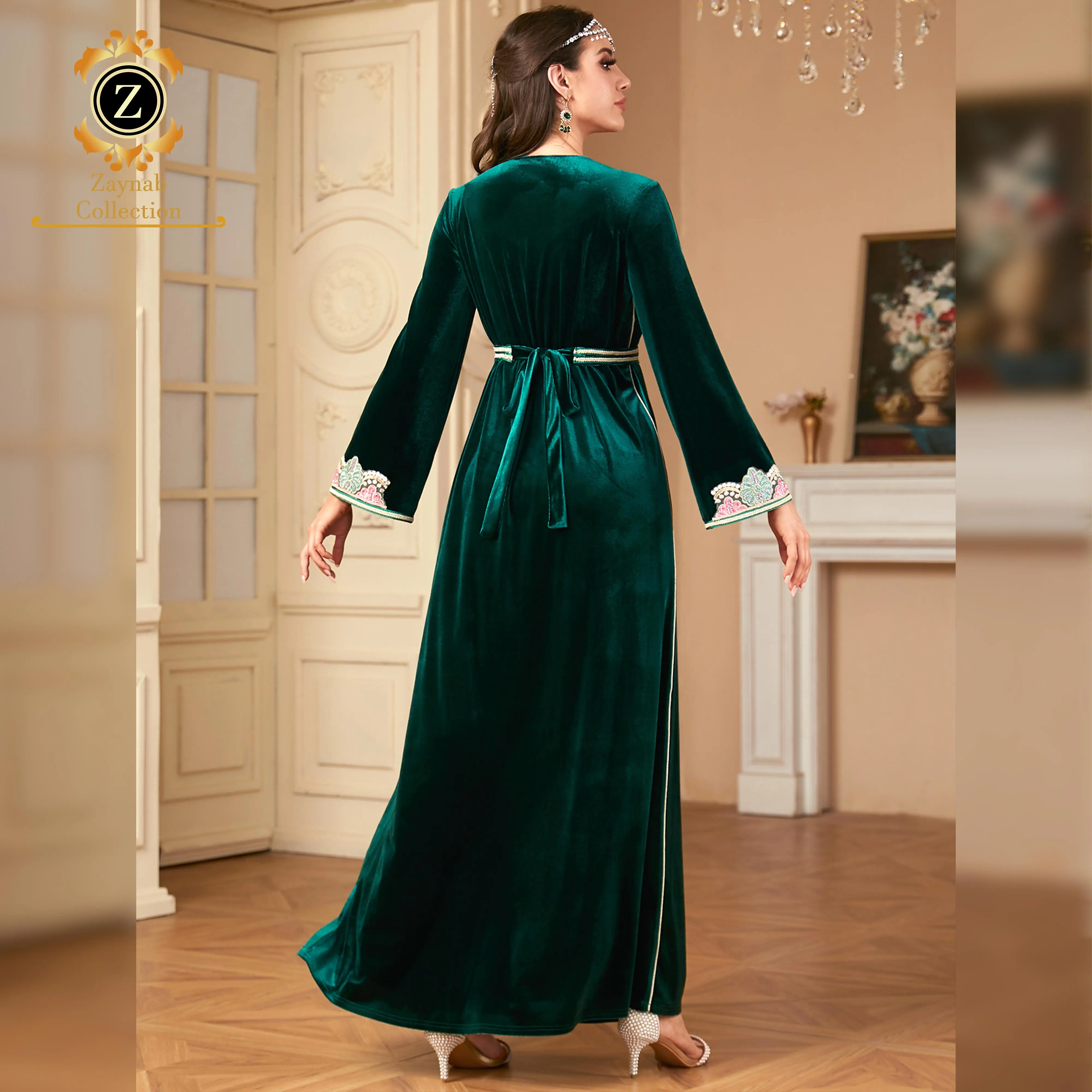 Zaynab Women Muslim Dress Manufacturers Abaya Collection Open Abaya Women  Dress Dubai New Ramadan Abaya