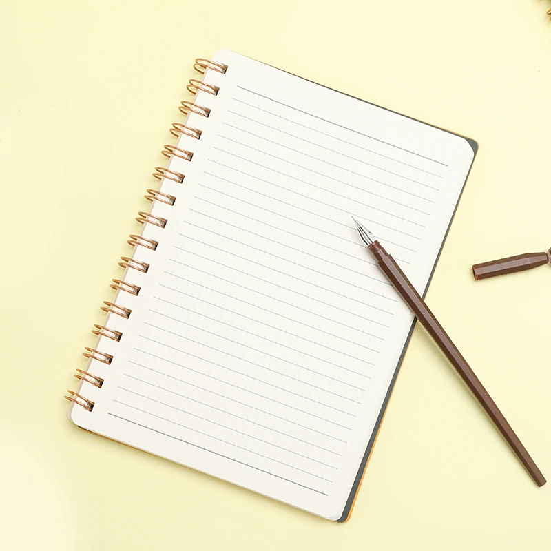 School Stationery Custom Logo A5 Gold Spiral Notebook