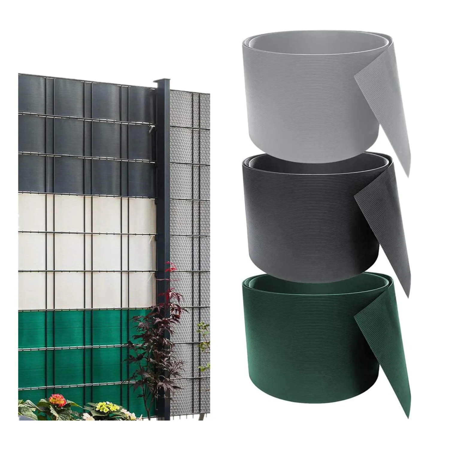 Eco Friendly Easy Installation 19cm*26m PP Tape Waterproof  Privacy Hard PVC Strip Screen Garden Fence