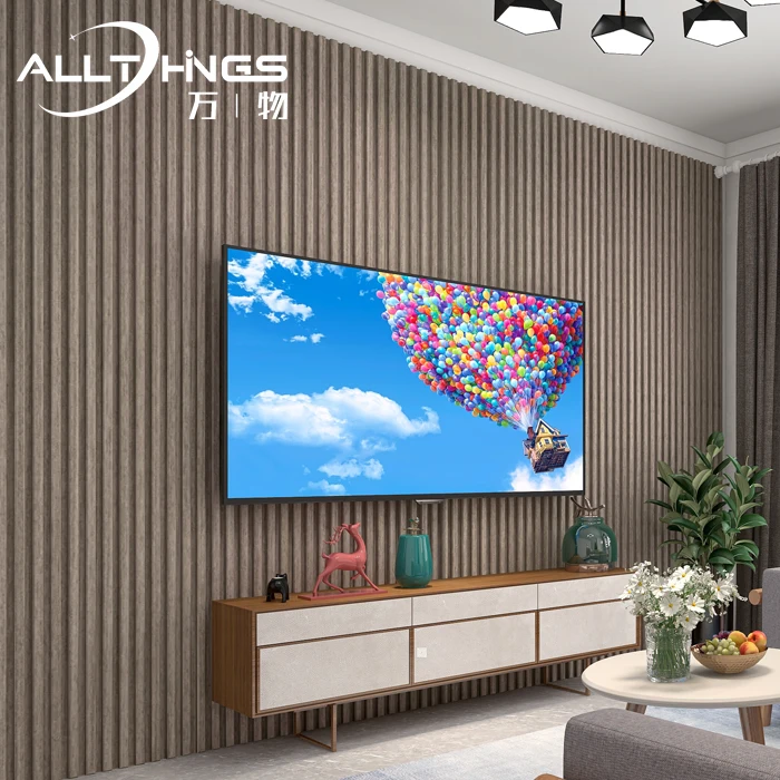 Home decor wpc wood plastic Interior background fluted great wall panels decorative wood wpc wall panel