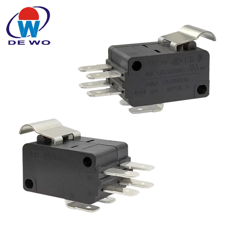 16A micro switch series with double lever Snap action 25t125 16a double pole double throw micro switch