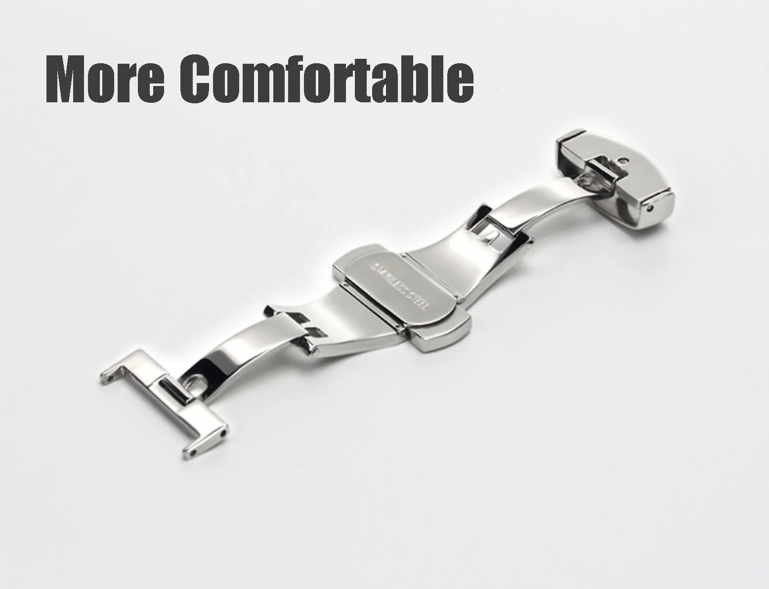 Высококачественный ремешок для часов из натуральной кожи с застежкой-бабочкой