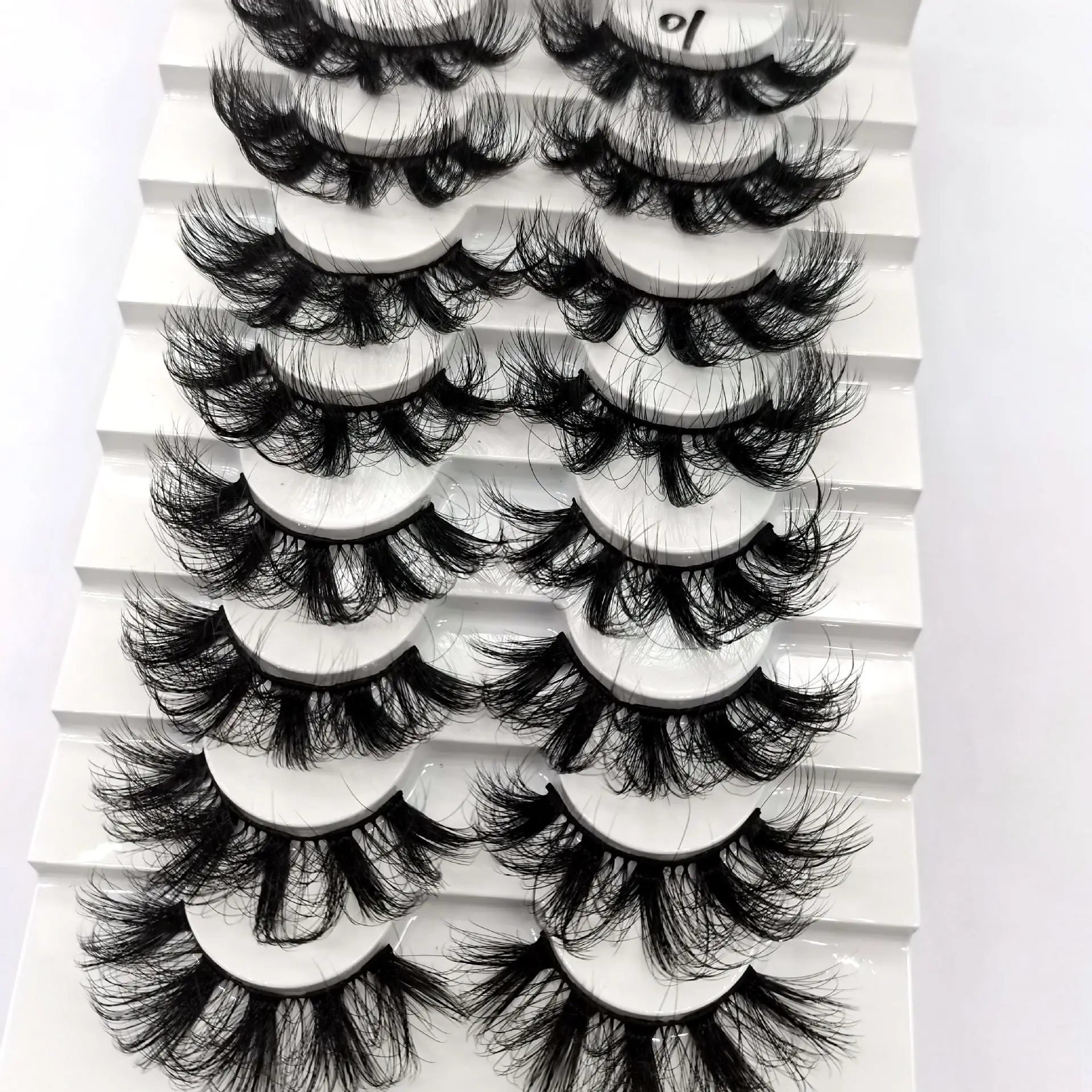 Russian 8 Pairs/set Full Strip Lashes 3D Extension Big Eyes Thicken Soft False Curler Eyelashes Manufacturer