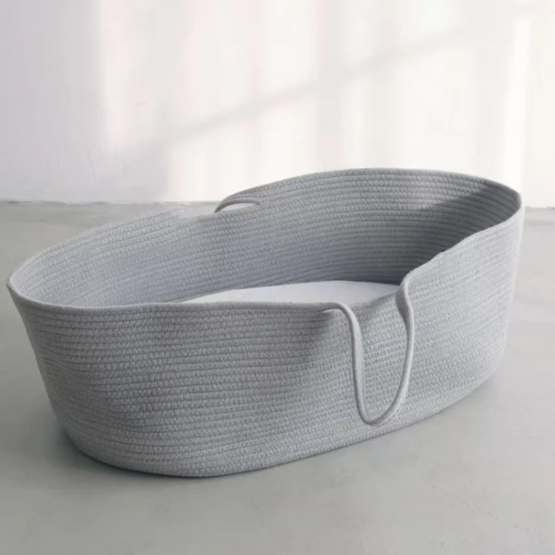 ENWEI Popular Newborn Moses basket-cotton rope baby care basket storage basket customized bassinet