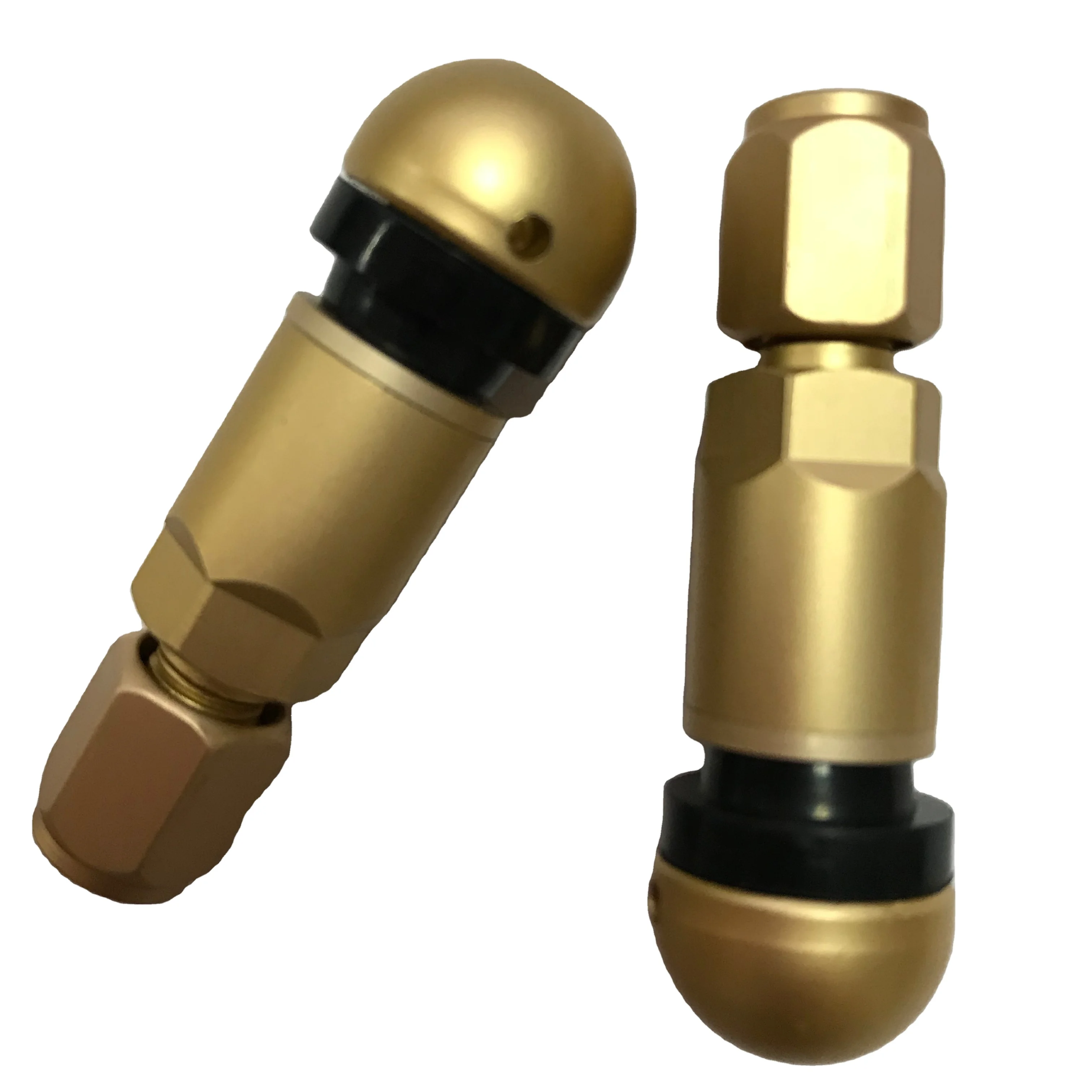 SNAP-IN TUBELESS TPMS01(TPMS525) Champagne ALUMINUM ALLOY WITH NATURAL RUBBER TYRE VALVE