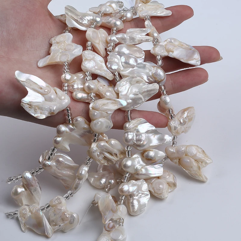 Wholesale 20-34mm large huge big size white baroque Large Particles Irregular Shaped Baroque Pearls