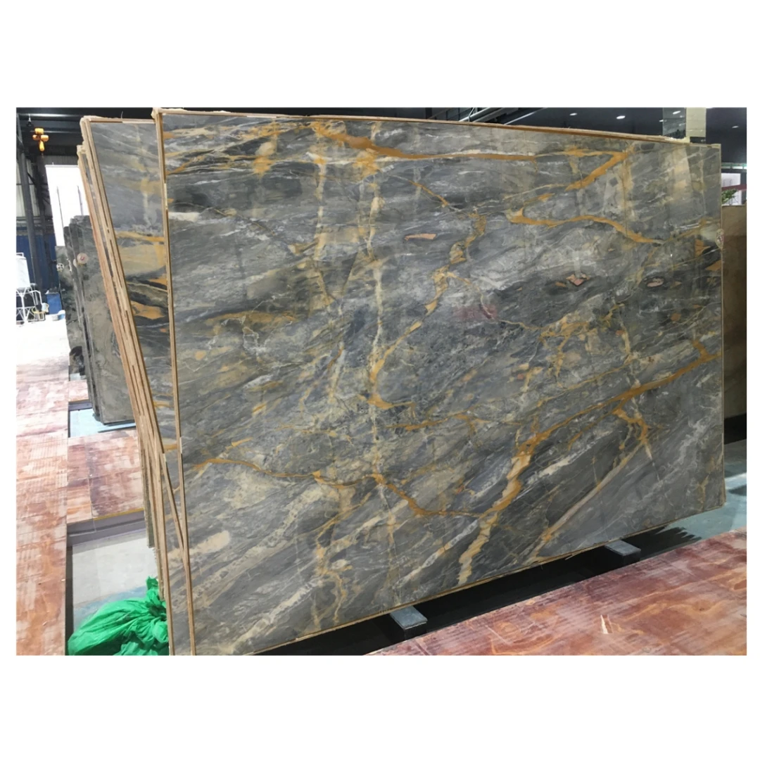 High Quality Polished Italy Pascal Grey Marble Fior Di Pesco Blue Marble Slab For Interior Decor