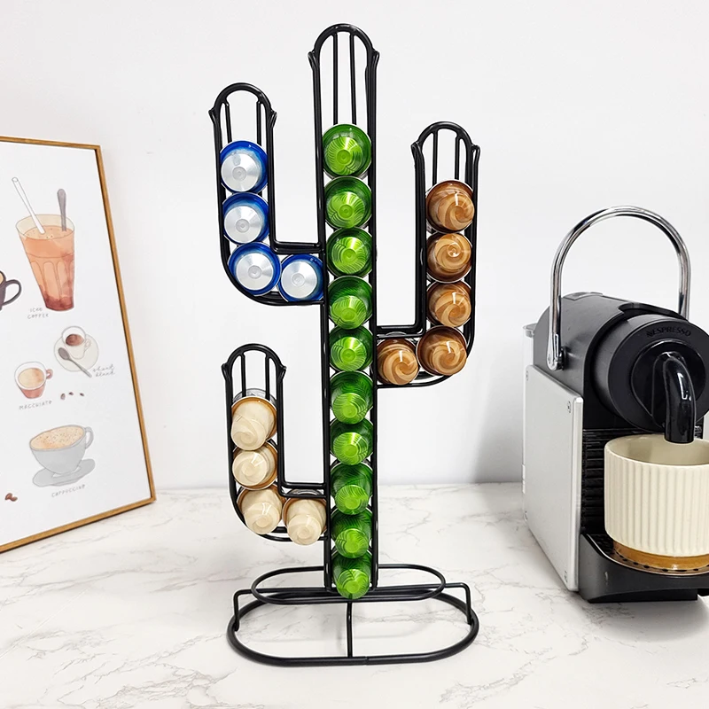 Кактус креативная подставка для кофейных капсул может вместить 46 Nespresso Кухонное офисное настольное хранилище
