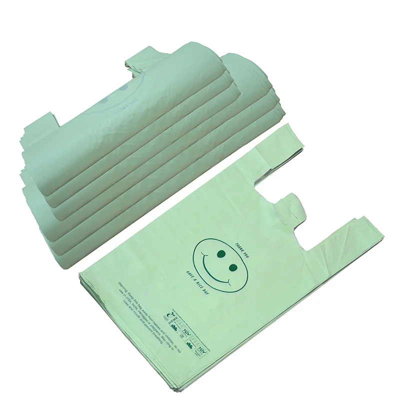 Factory Supply Compostable Garden Trash Bags Storage Container Inside Kitchen 13 Gallon T Shirt Type