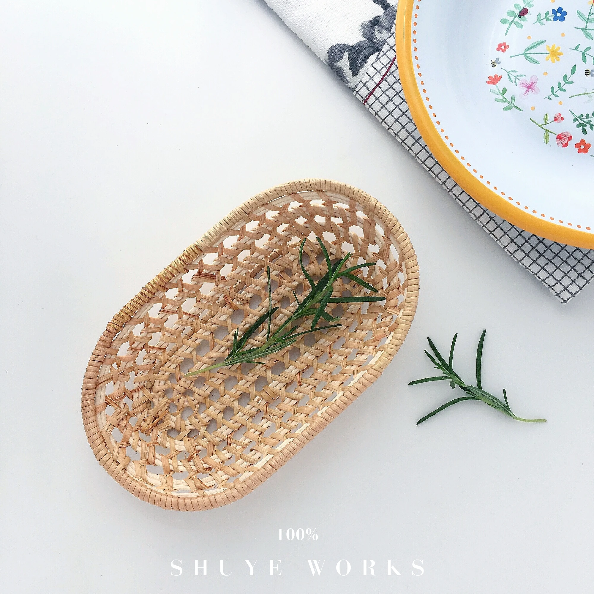 Плетеная корзина для хранения из ротанга ручной работы, плетеная корзина для хранения серег, колец, ожерелий, ювелирных изделий, плетеная корзина для хранения косметики, контейнер для еды