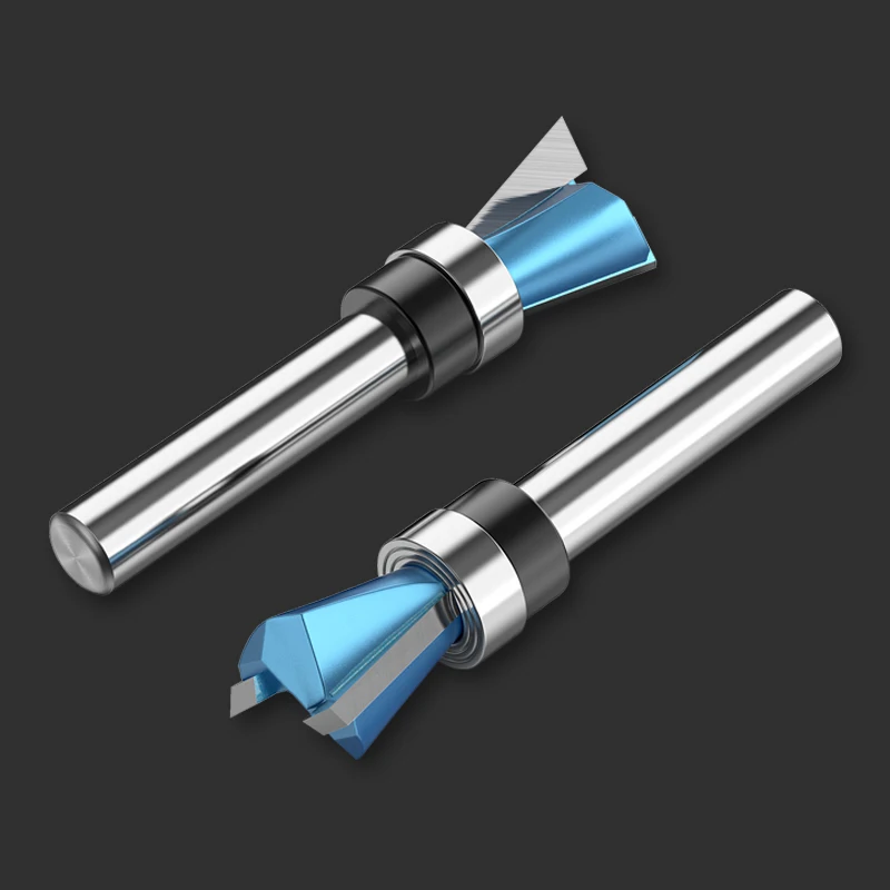 HUHAO Woodworking Engraving bit Dovetail chamfer Slotting Tenoning joinery Milling Cutter Dovetail Router Bits