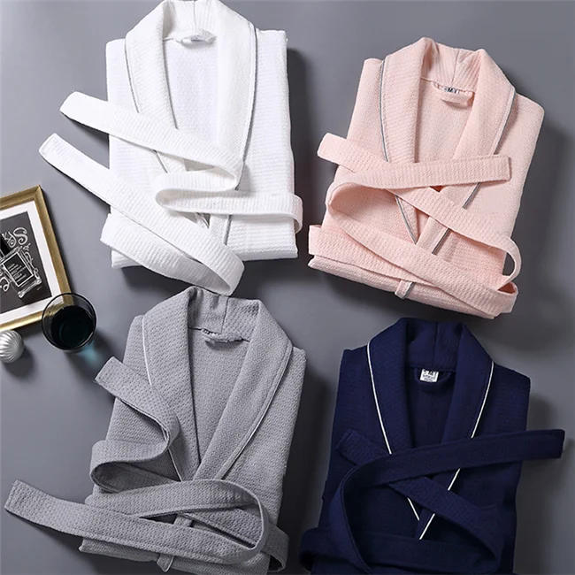 
Hotel Spa Velvet Dressing Gown 100% white cheap Cotton Wholesale hotel bathrobe 