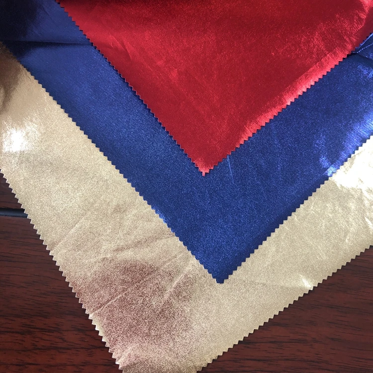 Aluminum Foil Printed Fabric Hot Stamping Fabric Plain Surface Laser Symphony Hot Stamping Four-way Spandex glitter fabric