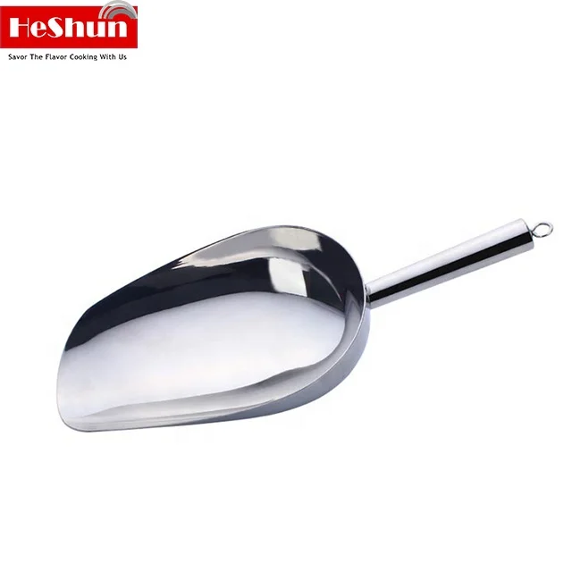 Wholesale Multipurpose Bar Tool Mirror Finishing Stainless Steel Food Shovel Utility Scoop Ice Cube Scoop Ice Shovel
