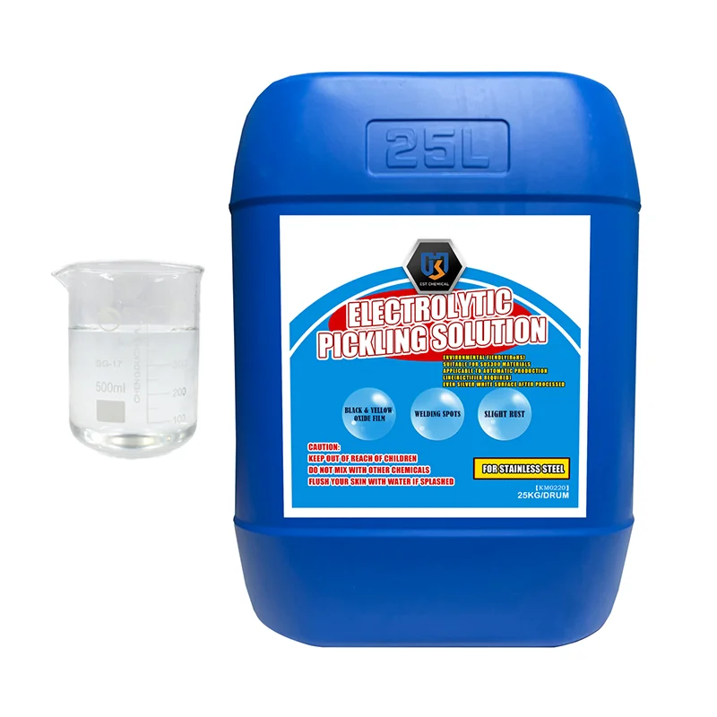 Stainless steel electrolytic pickling liquid rust removal agent to gain even silver surface