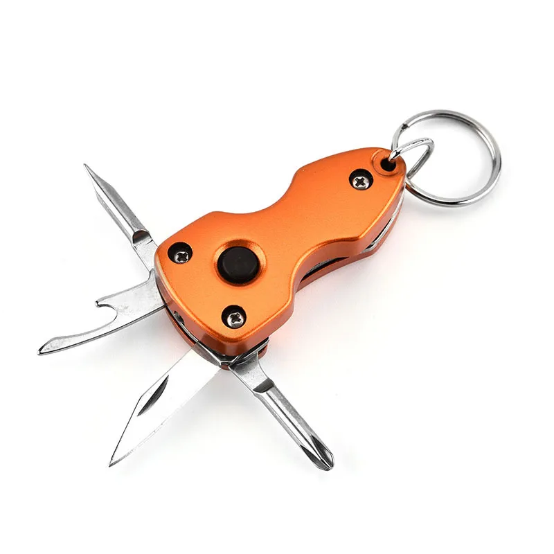 hot  sale  Promotion Gift 7in-1 EDC Multi Functions Pocket Keychain  multi  knife with  LED   light