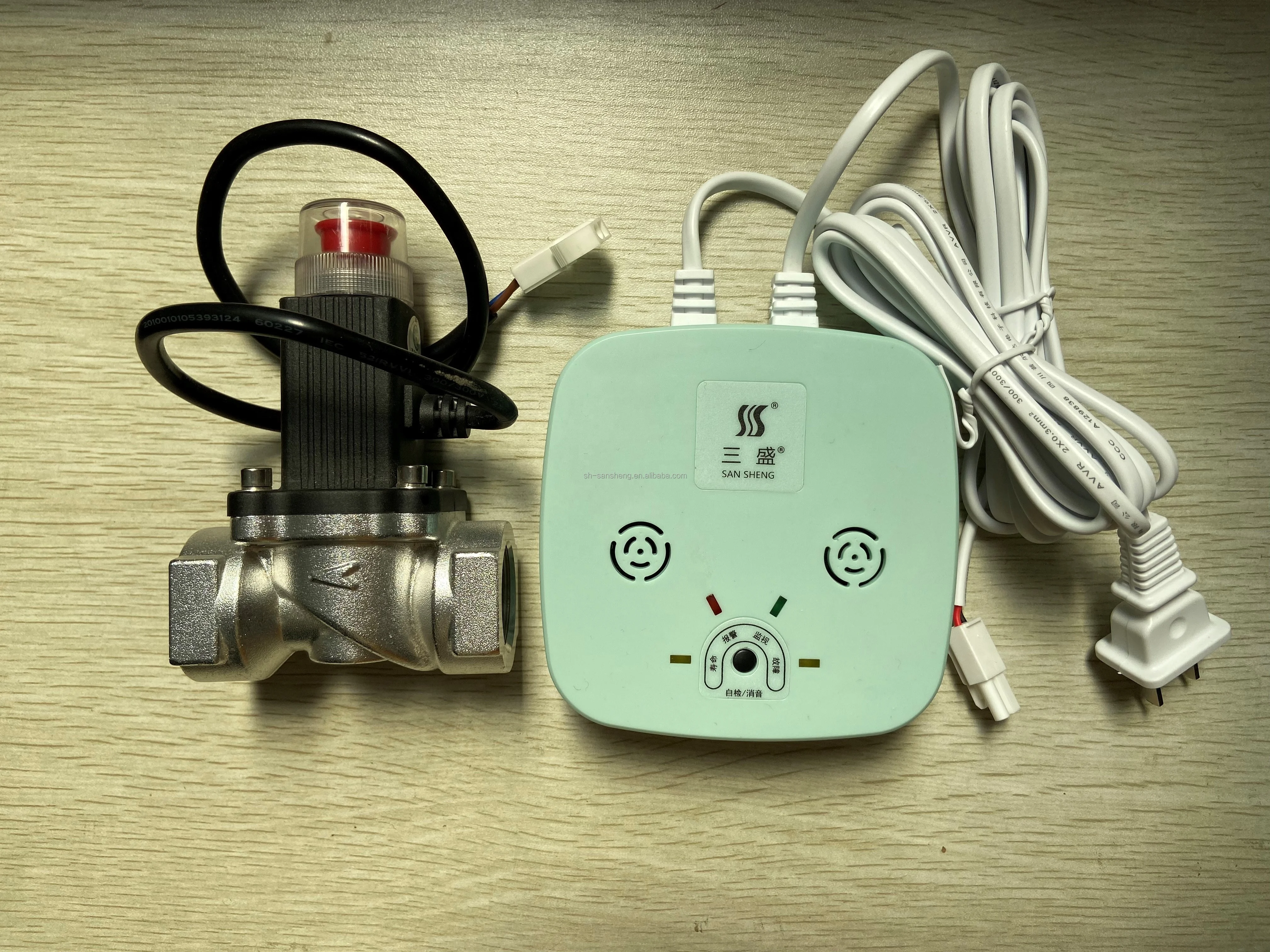 Интеллектуальная система безопасности для дома детектор газовой сигнализации изолирующий аварийный запорный клапан электромагнитный низкого давления