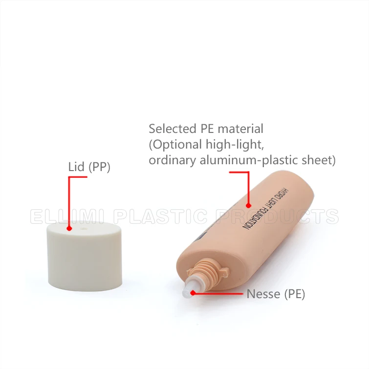 25mm High Ultra Flat Screw Cap Soft Tube for Cleansers and BB Creams Durable Customizable 2-6mm Nozzle Fast Shipping Bulk Orders