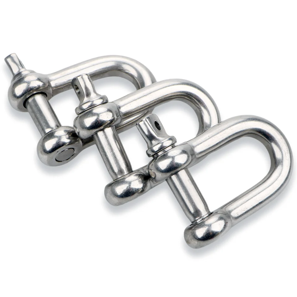 D Shackles Factory 304 201 Galvanized Stainless Steel Guangdong Foshan Silver Stainless Steel European Type Large Dee Shackle Ss
