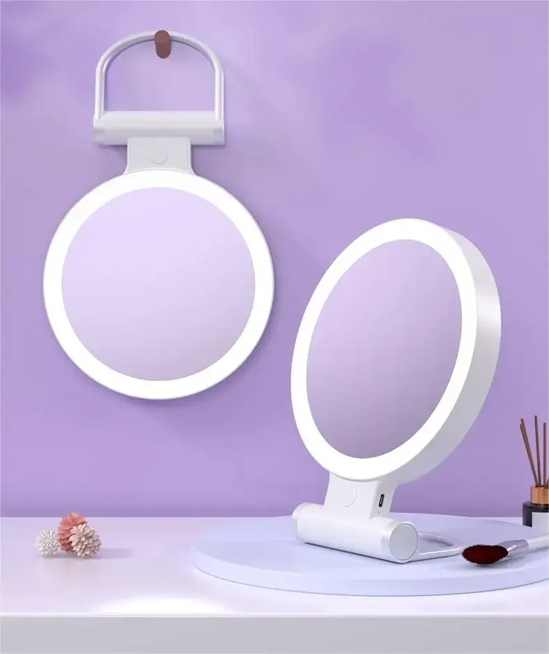 Wholesale 1X10X Led Double Side Table Mirror Makeup Mirror With Lights