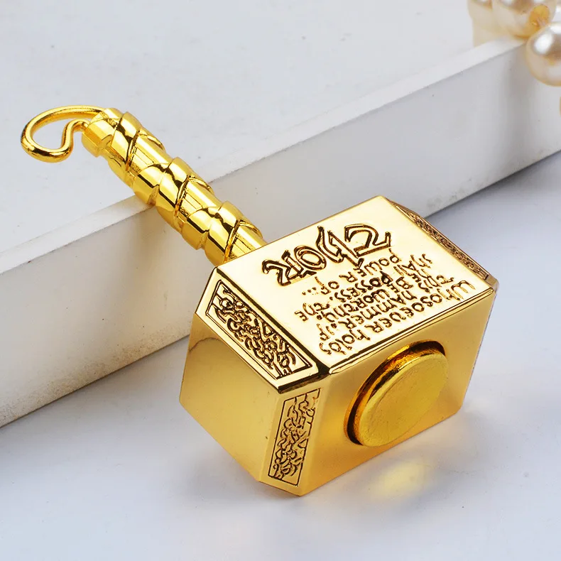 Metal Thor s Battle Hammer Fidget Spinner Toys Anti-Stress Anxiety Relief Hand Finger Spinner Key chain Fidget Toy
