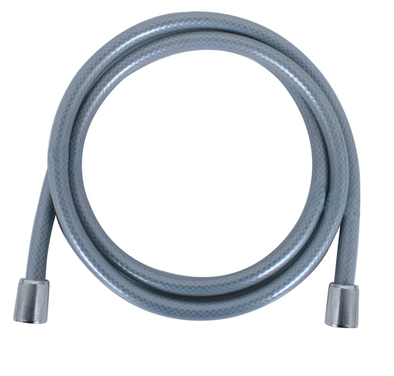 Bathroom shower cheap accessories silver gray PVC mesh assembled hose