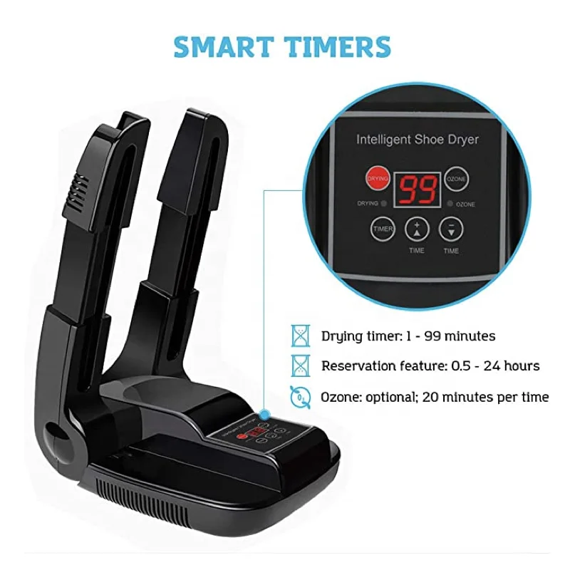 Boot heater adjustable portable sterilize smart ozone deodorize electric shoe dryer for glove sock