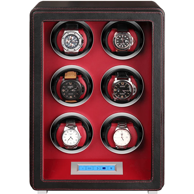 Driklux высокого класса 6 Watch Winder с возможностью остановки двигателя и тихими роторами