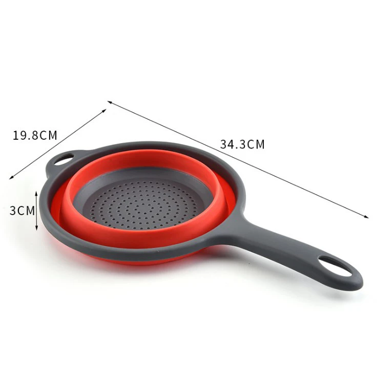 Durable Collapsible Fruit Vegetable Washing Basket Folding Drain Baskets with Handle