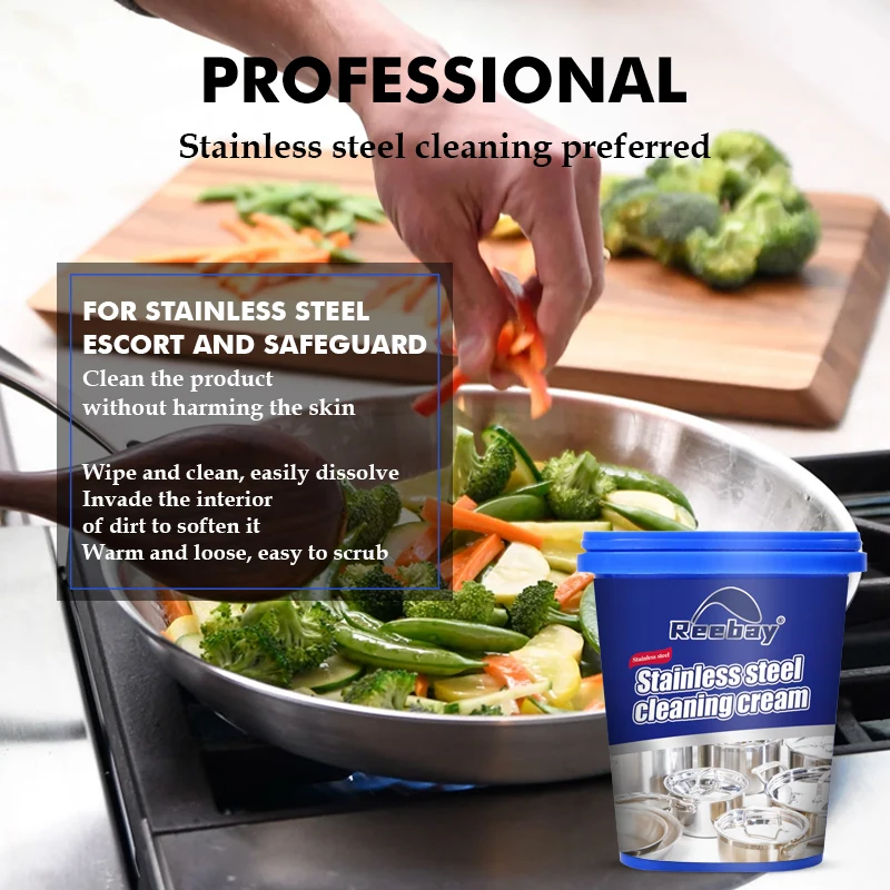 Kitchen detergent easy washing customized eco-friendly stainless steel cleaner