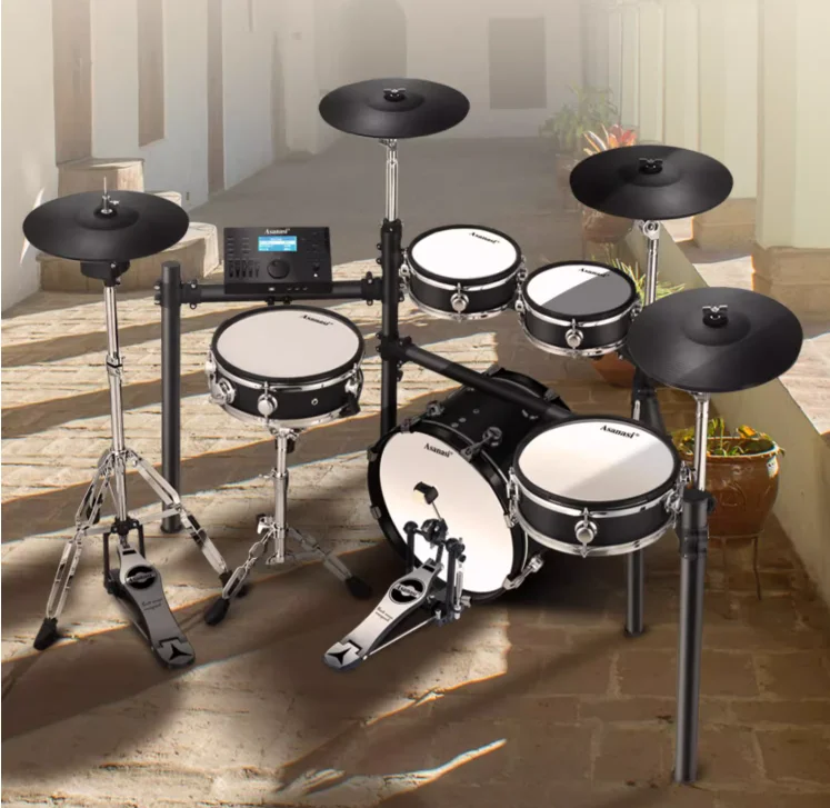 ELECTRIC DRUM KIT ENTRY LEVEL WITH GOOD QUALITY MODULE 5-PC DRUMS HEAVY DUTY RACK
