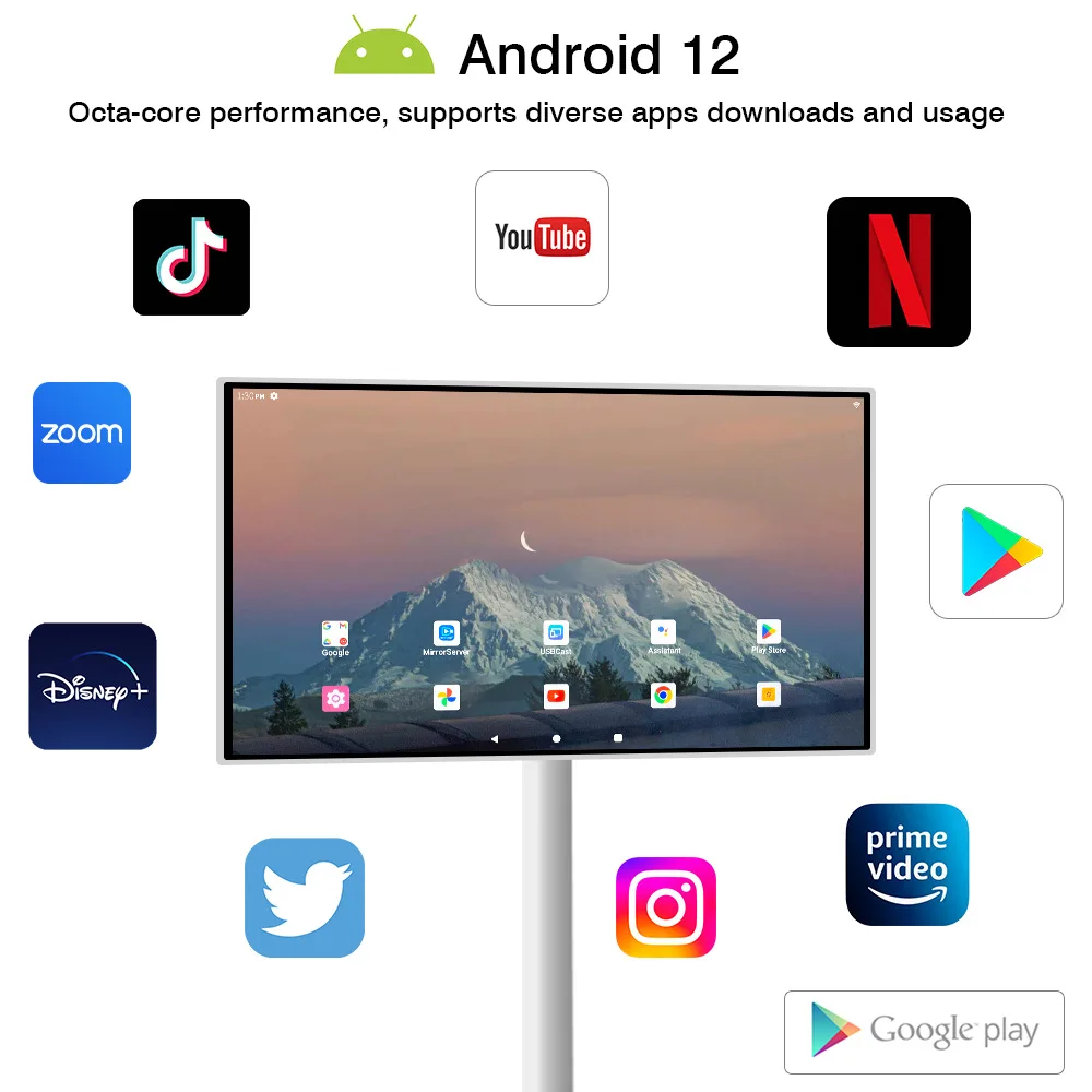 21.5 27 32 Inch Touch Screen Monitor Android TV Portable Smart Television For Home Business Gaming