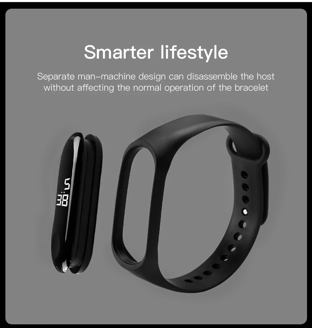 Оптовая продажа бестселлер дешевые водонепроницаемые белые светодиодные часы mi 3 для детей спортивные с электронным браслетом