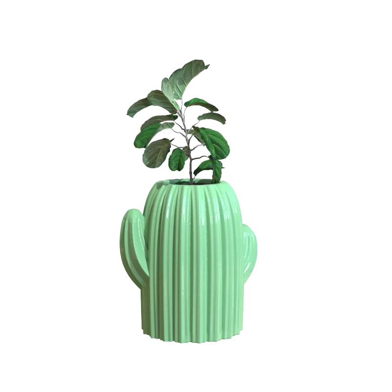 Hot Selling Luxury Ceramic Vases Modern and Minimalist Design for Home Decoration Glazed Ceramic Cactus Vase