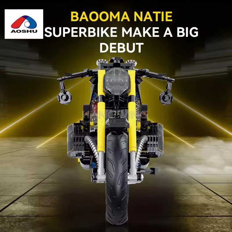 Classic Motorcycle Building Blocks Cruiser Motorbike Cool Model Technic Bricks Part Toys Sets for Kids