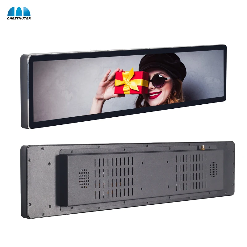 Indoor Supermarket Monitor Ultra Wide Strip Shelf Edge Advertising Digital Signage Type Stretched Bar Lcd Display