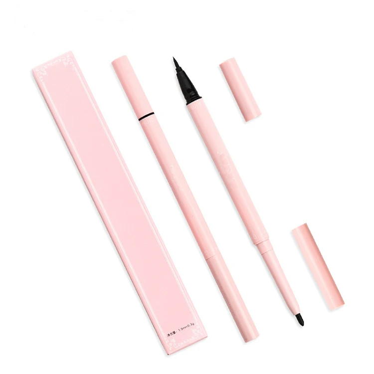 
Brown Black Pink Double Sided Pen Eye liner Sweatproof OEM Double End Liquid Eyeliner Pencil 