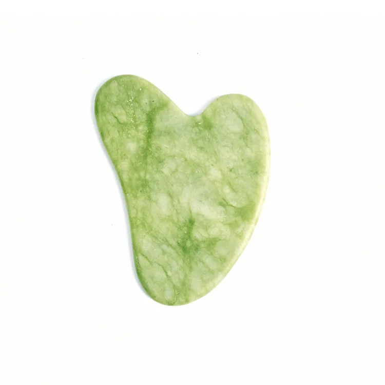 Mushang Future wholesale In stock natural jade stone heart shape black obsidian gua sha stones massage tool