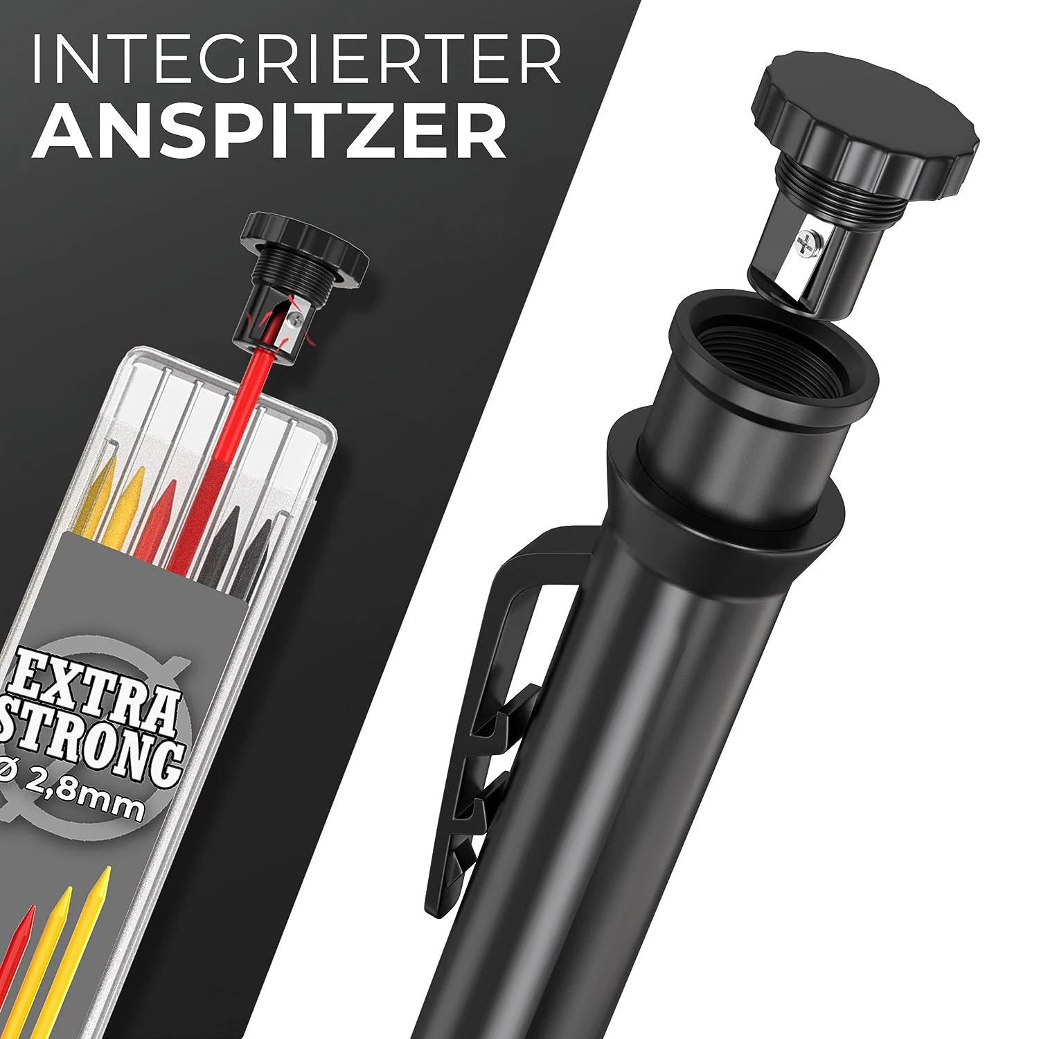 7 Leads Drill Hole Marker Pen Craftsman Pencil Set for Construction Site Angle Speed Marker Marking