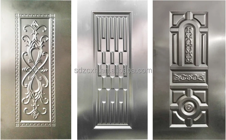 Designed Metal Door Skin sheet metal door design of Cold Rolled Stamped Steel Door Sheet for Ghana