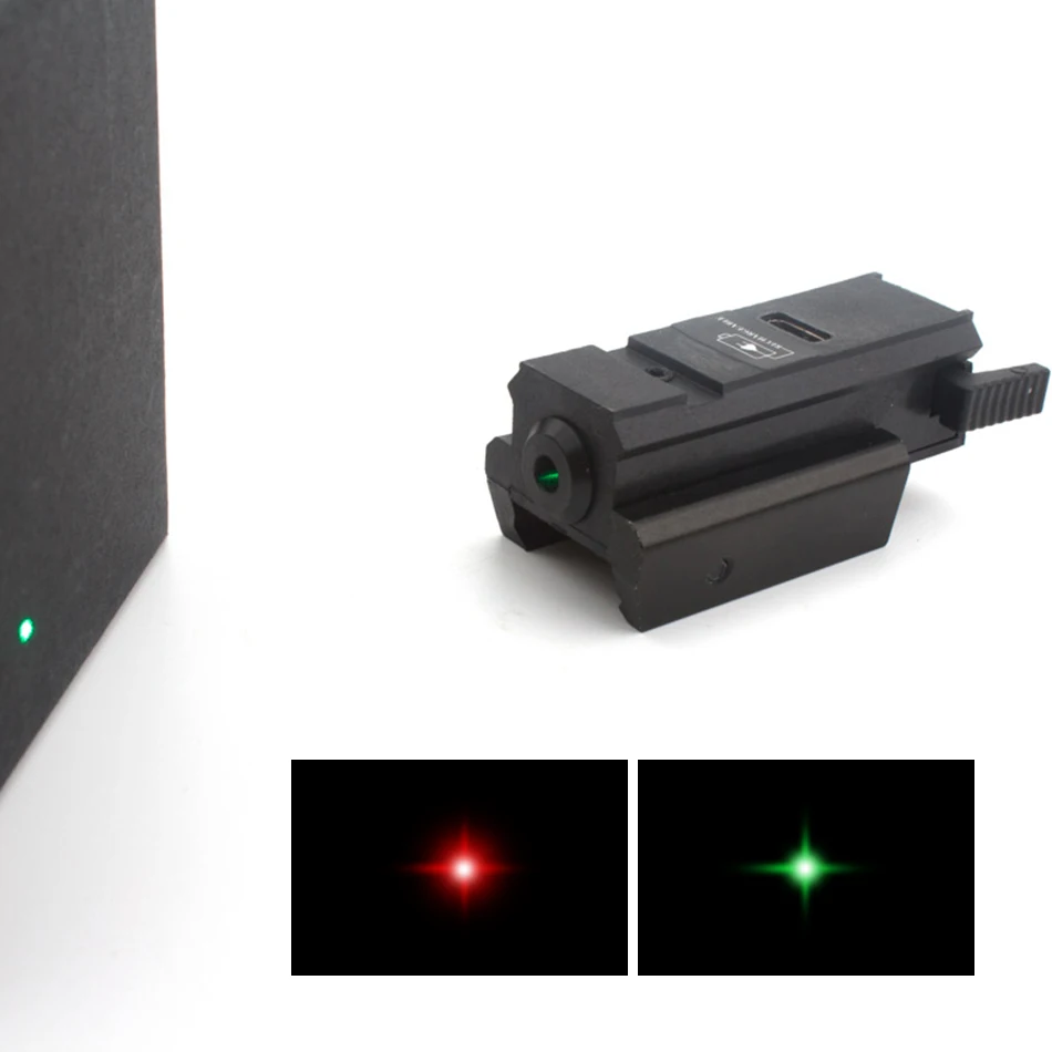 SYQT Tactical Red/Green Laser Sights Rechargeable Sights Battery Hunting  Red/Green Laser Locator