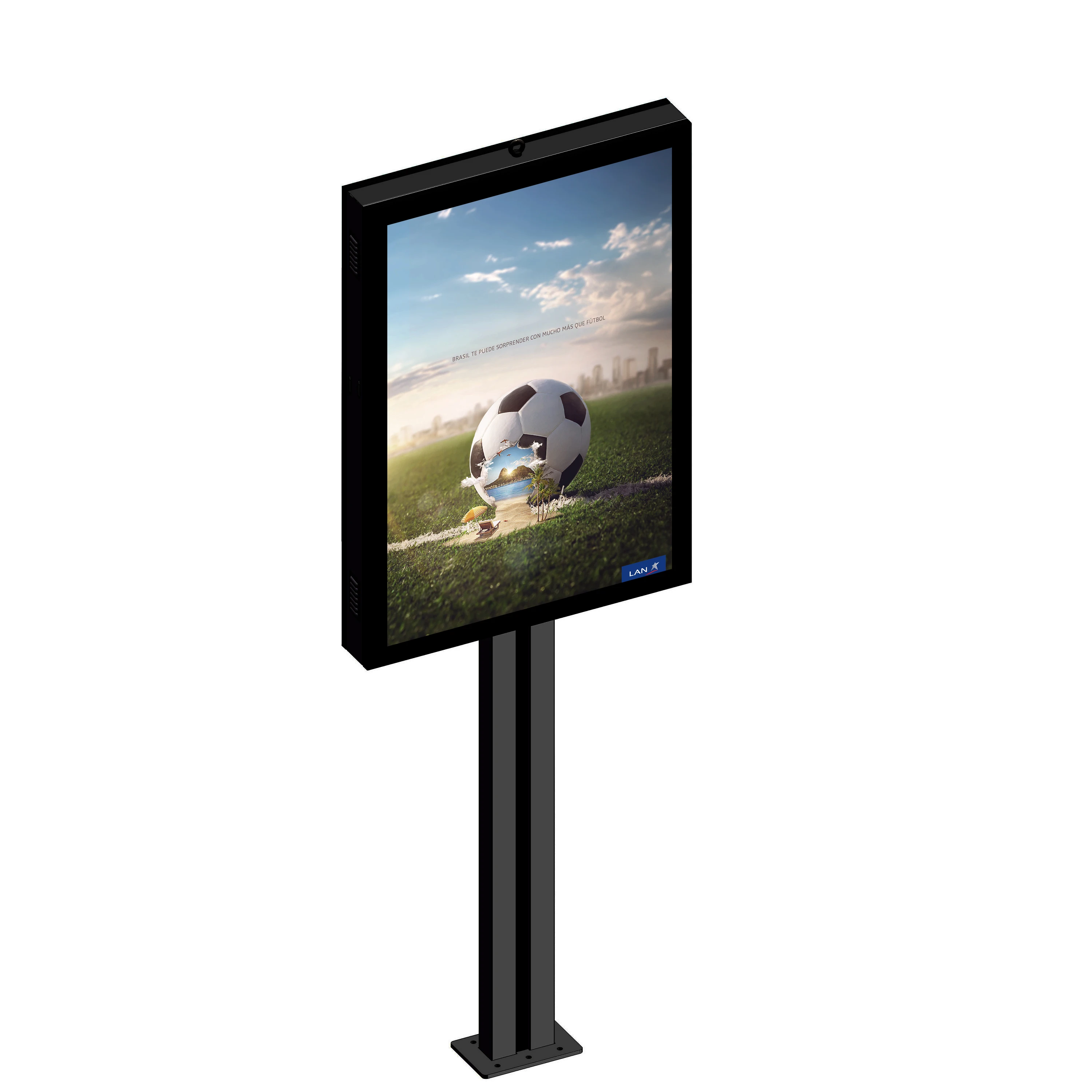 Outdoor Equipment Highway Metal Led Screen Advertising Billboard